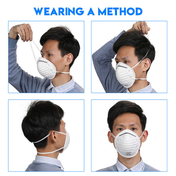 Mặt nạ mềm mại cao Cupped Face Anti Dust For Mining / Dệt Màu trắng