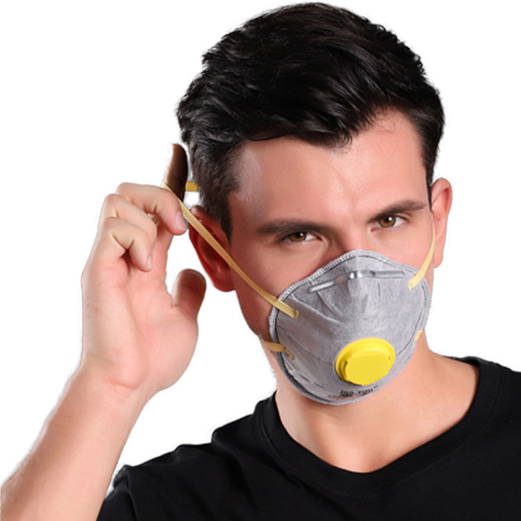 Customized Cup FFP2 Mask / 4ply Fine Particle Dust Mask Gray Color